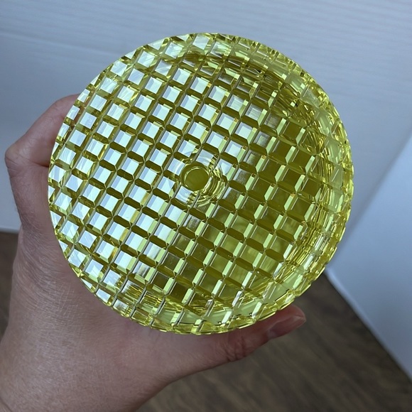 Starbucks Green Meadow Soft Touch Grid Yellow Venti Tumbler 24oz - Picture 8 of 9